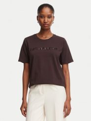 MICHAEL Michael Kors T-Shirt MF6528D97J Brązowy ciemny Regular Fit. Brązowe t-shirty damskie MICHAEL Michael Kors, l, bez wzorów, z bawełny, bez kołnierzyka, bez ramiączek. Za 419.99 zł.