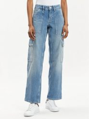 Tommy Jeans Jeansy Sophie DW0DW17553 Niebieski Straight Fit. Niebieskie jeansy damskie Tommy Jeans, bez wzorów, z bawełny. Za 649.99 zł.