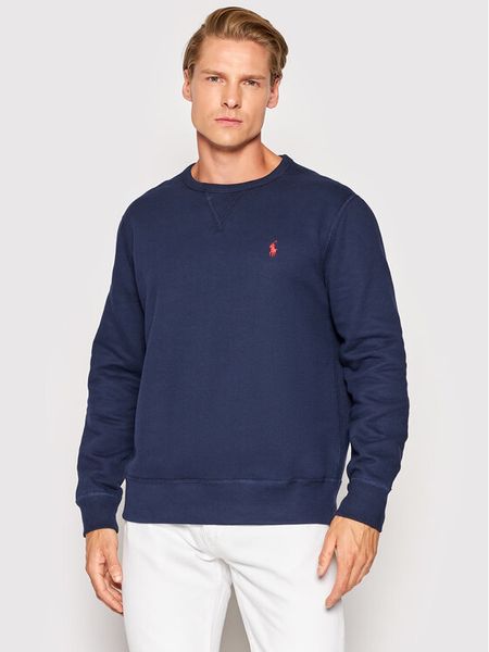 Polo Ralph Lauren Bluza 710766772003 Granatowy Regular Fit. Niebieskie bluzy męskie Polo Ralph Lauren, m, bez wzorów, z syntetyku, bez ramiączek, bez kaptura. Za 469.99 zł.