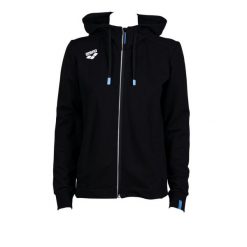 Bluza damska na basen Arena Dorosły Team Hooded Jacket Panel. Czarne bluzy damskie ARENA, xs, bez wzorów, sportowe, bez ramiączek, bez kaptura. Za 360.50 zł.