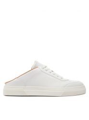 Max Mara Klapki 2424766111600 Biały. Białe klapki damskie Max Mara, bez wzorów, ze skóry, bez obcasa, bez zapięcia. Za 1,899.00 zł.