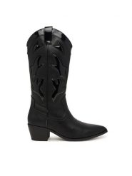 Aldo Kowbojki Nebraska 14448230 Czarny. Czarne kozaki damskie Aldo, bez wzorów, ze skóry, bez obcasa, na słupku, bez zapięcia. Za 769.99 zł.