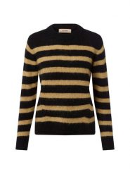 MOS MOSH Sweter z dzianiny z zawartością alpaki Kobiety czarny, S. Czarne swetry nierozpinane damskie Mos Mosh, s, bez wzorów, z dzianiny, eleganckie, bez kołnierzyka, bez ramiączek. Za 329.95 zł.