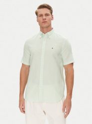Tommy Hilfiger Koszula MW0MW40703 Zielony Regular Fit. Zielone koszule męskie Tommy Hilfiger, m, bez wzorów, z bawełny, bez kołnierzyka, bez ramiączek. Za 219.99 zł.