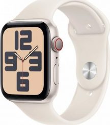 Smartwatch Apple Watch SE GPS + Cellular 44mm Starlight Alu Sport M/L Beżowy (MXGU3ET/A). Brązowe zegarki smartwatch Apple, bez wzorów. Za 1,459.99 zł.