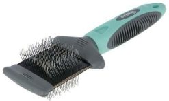 Kerbl Szczotka dwustronna z delikatnymi metalowymi ząbkami dla psów, 19 x 7 cm, Kerbl. Golarki i trymery KERBL. Za 43.78 zł.