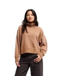 Bluza dla Kobiety FOX RIVER Brązowy. Brązowe bluzy damskie Quiksilver, m, bez wzorów, z bawełny, klasyczne, bez ramiączek, bez kaptura. Za 339.99 zł.