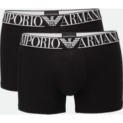 EMPORIO ARMANI BOKSERKI 2-PAK. Czarne bokserki męskie Emporio Armani, bez wzorów, z bawełny. Za 179.00 zł.