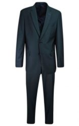 Garnitur Dwuczęściowy, Granatowy Złamany Popielem, Zapinany na Dwa Guziki, Spodnie w Kant -CASINO. Niebieskie garnitury męskie Casino, l, bez wzorów, z poliesteru, biznesowe. Za 489.00 zł.