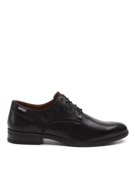 Pikolinos Półbuty M7J-4187 Czarny. Czarne buty wizytowe męskie Pikolinos, bez wzorów, ze skóry, bez obcasa, bez zapięcia. Za 429.99 zł.