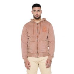 Bluza z bawełna z kaptur na co dzień na siłownię. Brązowe bluzy męskie LEONE 1947 APPAREL, bez wzorów, z bawełny, bez kaptura, na fitness i siłownię. W wyprzedaży za 179.45 zł.