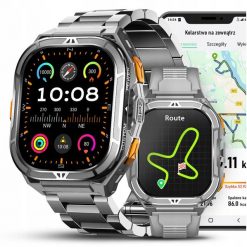 SMARTWATCH MĘSKI GPS ZEGAREK MENU POLSKIE ROZMOWY ZDROWIE SMART WATCH SPORT. Zegarki męskie JG Smart, bez wzorów. Za 529.50 zł.