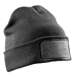 Czapka Zimowa Unisex Dla Dorosłych Z Ociepliną Do Nadruku. Czarne czapki damskie RESULT, na zimę, bez wzorów. Za 48.99 zł.