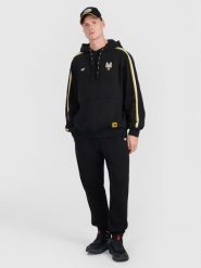 4F Spodnie dresowe joggery uniseks 4F x Drift Masters - czarne XXL. Czarne spodnie sportowe męskie 4F, l, bez wzorów, z bawełny, do biegania. Za 189.99 zł.