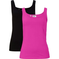 Top (2 szt.). Zielone topy damskie bonprix, bez wzorów, bez kołnierzyka, bez ramiączek. Za 44.99 zł.