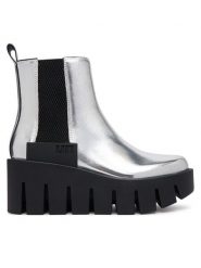 United Nude Botki Grip Chelsea LO V 1103214116 Srebrny. Szare botki damskie United Nude, bez wzorów, ze skóry, bez obcasa, na koturnie, bez zapięcia. Za 1,539.00 zł.