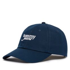 Czapka z daszkiem Tommy Hilfiger. Niebieskie czapki damskie Tommy Hilfiger, bez wzorów. Za 129.99 zł.