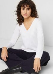 Bluzka z długim rękawem z czystej bawełny organicznej. Czarne bluzki damskie bonprix, bez wzorów, z bawełny, bez kołnierzyka, bez ramiączek. Za 42.99 zł.