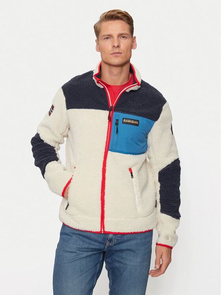 Napapijri Polar Yupik NP0A4GNT Beżowy Regular Fit. Brązowe bluzy sportowe męskie Napapijri, m, bez wzorów, z polaru, bez kaptura. Za 669.99 zł.