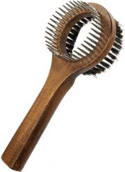 Barry King Ekskluzywne zgrzebło typu ring dwustronne ze szczotką, dla zwierząt, drewno bukowe, stal, włosie sztuczne, wymiary 8,1x20,6cm. Golarki i trymery Barry King. Za 76.19 zł.