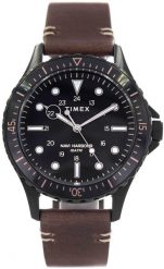 Zegarek Timex Męski czarna tarcza 41 mm (TW2V45400). Czarne zegarki męskie Timex, bez wzorów. Za 326.99 zł.