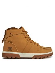 DC Trzewiki Woodland ADYB700042 Brązowy. Brązowe botki męskie DC, bez wzorów, ze skóry, bez obcasa, bez zapięcia. Za 459.99 zł.