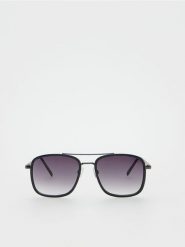 Okulary przeciwsłoneczne AVIATOR - czarny. Czarne okulary przeciwsłoneczne damskie Reserved. Za 69.99 zł.