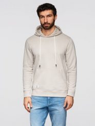 Męska bawełniana bluza dresowa BASIC kangurka z kapturem OM-SSBN-0270 - - Rozmiar: XL. Brązowe bluzy męskie Ombre Clothing, m, z aplikacjami, z bawełny, bez ramiączek, z kapturem. W wyprzedaży za 118.99 zł.