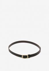 Czarny Pasek z Metalową Klamrą Mevurea. Czarne paski damskie Born2be, bez wzorów, z jeansu. Za 19.99 zł.