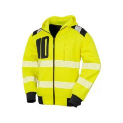 Bezpieczna bluza z kapturem z recyklingu Result. Żółte bluzy damskie RESULT, xl, bez wzorów, z polaru, bez ramiączek, z kapturem. Za 226.00 zł.