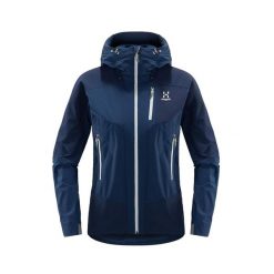 Kurtka turystyczna damska Haglöfs Skarn Hybrid softshell. Niebieskie kurtki sportowe damskie Haglöfs, xs, bez wzorów, z elastanu, bez ramiączek, bez kaptura, trekkingowe. Za 375.00 zł.