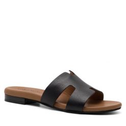 Klapki Sergio Bardi. Czarne klapki damskie Sergio Bardi, bez wzorów, bez obcasa, bez zapięcia. Za 229.99 zł.