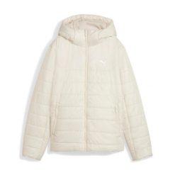 Damska kurtka z kapturem Puma ESS. Białe kurtki sportowe damskie Puma, bez wzorów, z puchu, bez ramiączek, z kapturem, trekkingowe. Za 296.00 zł.