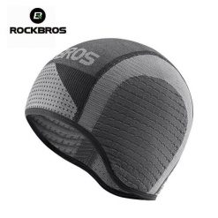 Czapka ROCKBROS Wiatroszczelna na rower. Szare czapki damskie ROCKBROS, bez wzorów, z materiału, sportowe. Za 71.60 zł.
