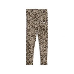 Młodzieżowe legginsy Essentials ze zwierzęcym wzorem PUMA Toasted Almond Beige. Brązowa legginsy damskie Puma, bez wzorów. Za 129.00 zł.