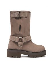 Tommy Jeans Botki Tjw Urban Biker Boot Suede EN0EN02729 Szary. Szare botki damskie Tommy Jeans, bez wzorów, z jeansu, bez obcasa, na płaskiej podeszwie, bez zapięcia. Za 759.99 zł.