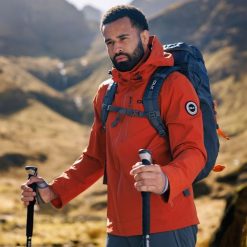 Dlx Montgomery- Męska kurtka przeciwdeszczowa Dlx czerwona. Czerwone kurtki męskie DLX, m, bez wzorów, bez kaptura. Za 610.99 zł.