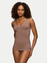 Triumph Top Smart Natural 10213349 Brązowy Slim Fit. Brązowe topy damskie Triumph, bez wzorów, bez kołnierzyka, bez ramiączek. Za 79.99 zł.