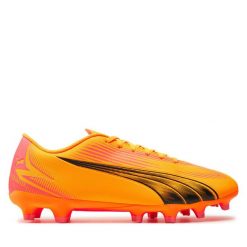 Buty do piłki nożnej Puma. Żółte buty sportowe męskie Puma, bez wzorów, bez zapięcia. Za 159.99 zł.