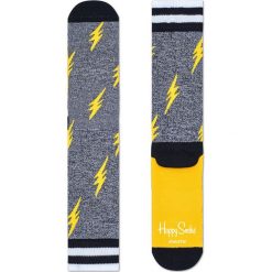 Happy Socks - Skarpety Flash Athletic. Zielone skarpety męskie Happy Socks, bez wzorów, z bawełny. W wyprzedaży za 29.90 zł.