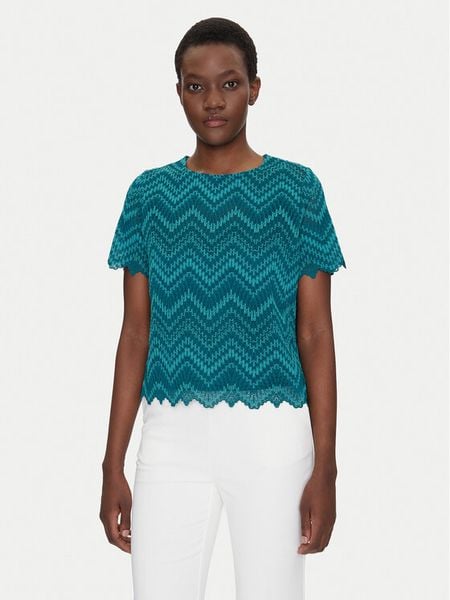 Morgan Bluzka 251-DREAM M Zielony Regular Fit. Zielone bluzki damskie Morgan, m, bez wzorów, z syntetyku, bez kołnierzyka, bez ramiączek. Za 119.99 zł.