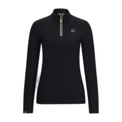 Koszula do jazdy konnej dla kobiet Boss Equestrian Frances. Czarne koszule damskie Boss, bez wzorów, sportowe, bez kołnierzyka, bez ramiączek. Za 555.00 zł.