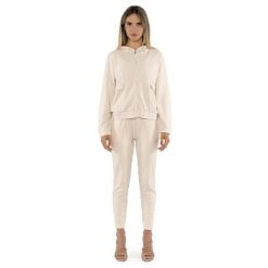 Bluza wygodny z kaptur na co dzień na siłownię. Brązowe bluzy damskie LEONE 1947 APPAREL, bez wzorów, z bawełny, sportowe, bez ramiączek, bez kaptura. W wyprzedaży za 224.31 zł.