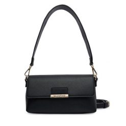 Torebka Valentino. Czarne listonoszki damskie Valentino, bez wzorów, bez dodatków. Za 549.99 zł.