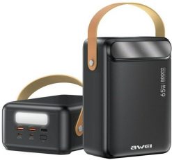 Powerbank Awei PA-83 80000mAh 65W 3xUSB-A, 2xUSB-C czarny (AWEI314). Czarne powerbanki Awei. Za 262.35 zł.