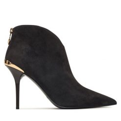Botki LOVE MOSCHINO. Brązowe botki damskie Love Moschino, bez wzorów, bez obcasa, na szpilce, bez zapięcia. Za 1,339.00 zł.