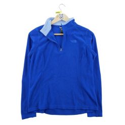 The North Face bluza polar damska. Niebieskie bluzy damskie The North Face, l, bez wzorów, z materiału, sportowe, bez ramiączek, bez kaptura. Za 106.46 zł.
