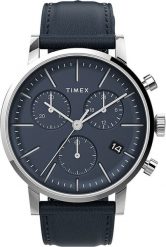 Zegarek Timex Zegarek męski Timex TW2V36800 niebieski. Niebieskie zegarki męskie Timex, bez wzorów. Za 599.00 zł.