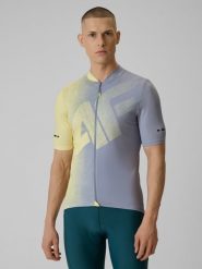 4F Koszulka kolarska męska - multikolor XL. Brązowe t-shirty męskie 4F, m, bez wzorów, z dzianiny, bez kołnierzyka, bez ramiączek. Za 179.99 zł.