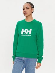 Helly Hansen Bluza Logo 2.0 34462 Zielony Regular Fit. Zielone bluzy damskie Helly Hansen, s, bez wzorów, z bawełny, bez ramiączek, bez kaptura. Za 189.99 zł.